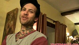 Emo punk girl shows tattoos in close up photoshoot interview