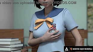 Hentai School: Stacked Milf Principal Drilled Doggystyle Before Class 😏