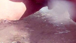 Shaved Pussy Peeing On Public Beach