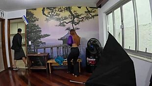 Giih Spanik Behind The Cameras In Wet Pussy Action! He blows and talks dirty in lingerie.