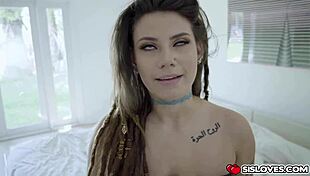 Busty Stepsister Strips And Fucks