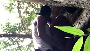 Sex on the beach with big cock and hairy ass