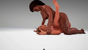 3D animated porn with a black beauty in a wild life adventure