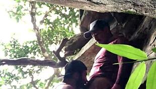 Sex on the beach with big cock and hairy ass