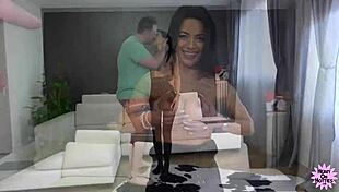 Monster facial covers petite hottie with big tits in cumshot and sucking session 💦