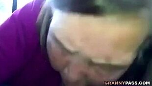 Hey granny, why suck that black cock in the car?