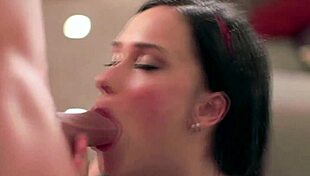 Erotic Redhead Performs Super Blowjob With Handjob On Mature Partner