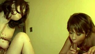 japanese bdsm mff threeway gets erotic with bound asian girls and blowjobs