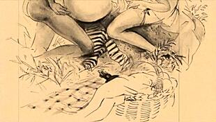 Vintage Erotic Illustration Brings Retro Anime Charm to Life with Hentai Flair