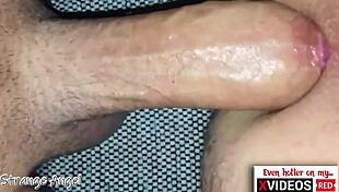 Shaved gay ass takes deep creampie missionary!