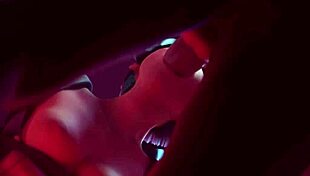 kiriko getting face fucked by yeero in this anime scene