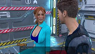 stranded in space 33 with first kiss to redhead haylee