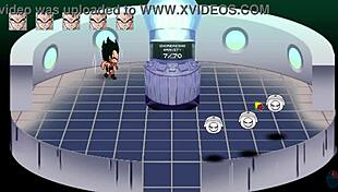 Hey, Bulma lagi petualangan dengan tetek gede di game hentai ini