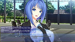 Mahiru enjoys cowgirl self-pleasure in garden