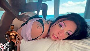 genesis kissxxx takes bbc pounding on south beach, damn!
