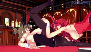 Festenia muse chitose kisaragi sagiri sakurai intense lesbian hentai play 😍💦