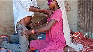 Desi wife fucked in pink maxi with cold drink 😏