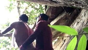 Sex on the beach with big cock and hairy ass