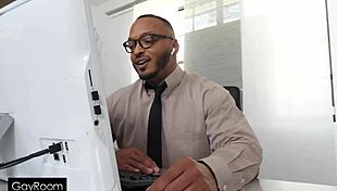 Gamer stepson enjoys a ride on his stepdad's black cock