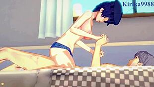 what's going on with naoto, rise, and yu in this intense persona 4 hentai sex?