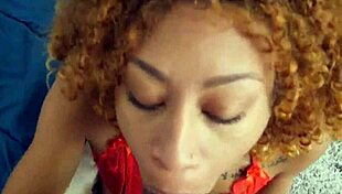 smooth curly black teen just loves her bf's huge cock in homemade fun