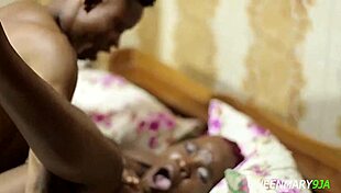 Black ebony queen moans loud to big black cock in bent over pussy fuck