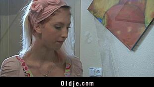 Horny Maid Seduces Old Hotel Guest