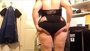 Curvy Brunette Teases Her Wet Pussy In Lingerie.