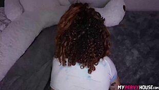 Pervert stepbro uses Kira Perez in doggystyle and blowjob.