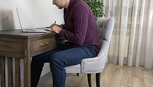 Blonde In Stockings Gets Pussy Fucked After Work