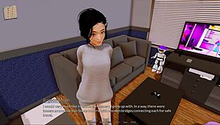 in harem hotel, the cute anime girl in sexy outfit gets wild