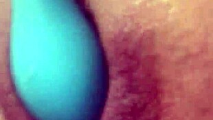 Pussy Dripping Onto Vibrator Toy