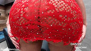 look at her twerking that ass in a little dress with no panties