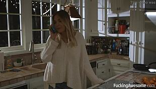 blair williams screams while getting face fucked and cumshot on halloween