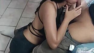 Whore gives divine oral to put cock in pussy with monster latina ass