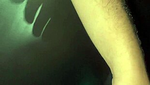 Woman With Blinking Anal Plug In Glory Hole