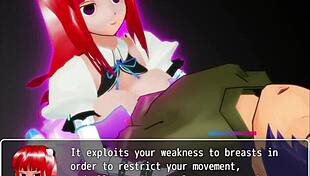 girl b hero faces monster lord in intense anime scenes