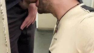 Intriguing public blowjob at the construction site with the bricklayer!