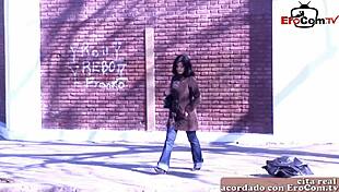 In a homemade scene, the spanish latina milf with big tits gets bound and anal fucked