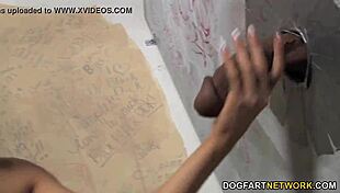 Megan Foxx Enjoys Gloryhole Sex with Big Black Cock