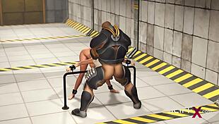 Sci-Fi Bunker Adventure With Cuffed Blonde