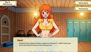 Lusty Buccaneers Parody Hentai Game Ep 2: Nami Strips Clothes For Gold Reward