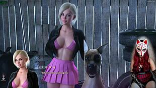 Apocalust 3 - touching my clit while playing a porn game