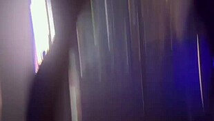 Woman With Blinking Anal Plug In Glory Hole