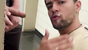 Intriguing public blowjob at the construction site with the bricklayer!