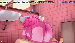 kyoka jiro and mina ashido intense sex with izuku midoriya in my hero academia hentai