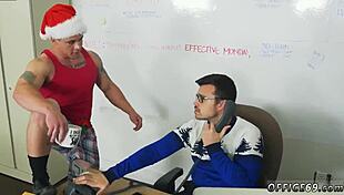 Young Boy and Old Lady Share Emotional Gay Holiday Sex