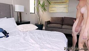 Tattooed girl gives blowjob on webcam while getting to know her sexy partner.