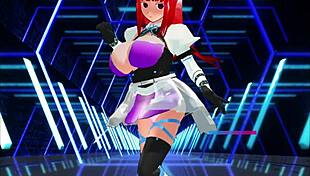 girl b hero faces monster lord in intense anime scenes