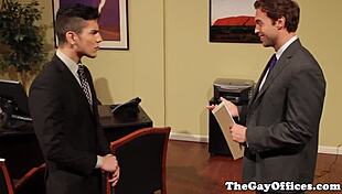 hunk asks, 'ready for office suck and fuck?'